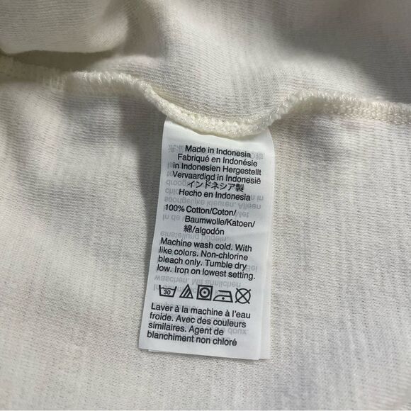 Madewell Texture & Thread White Wrap Tie Top Size Medium - Picture 8 of 11